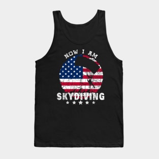 US Retro Vintage Skydiver Skydiving Parachuting Skydive Gift Tank Top